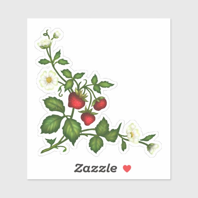 Stickers fraises (Feuille)