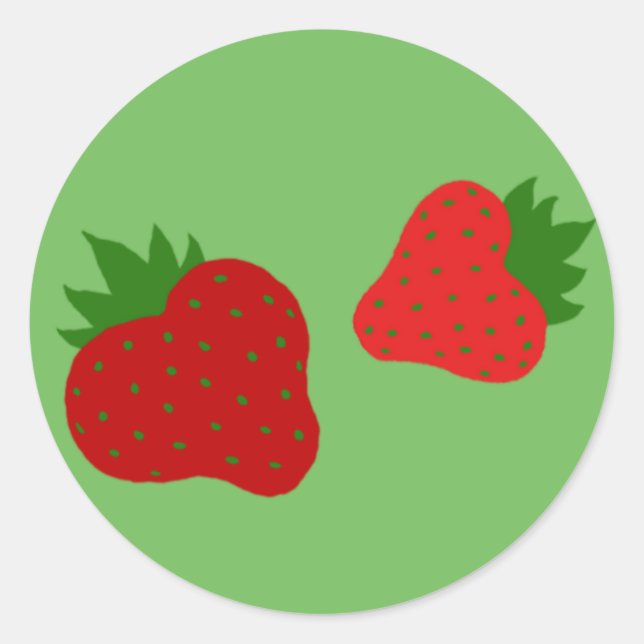 stickers fraises (vert) (Devant)