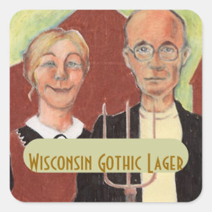 STICKERS Fun Homebrew Labelling American Gothic