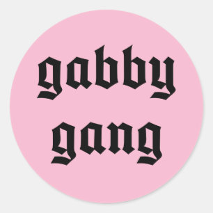 Stickers Gabby Gang en texte noir