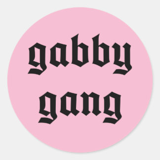 Stickers Gabby Gang en texte noir