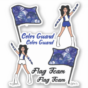 Stickers garde-couleur du drapeau ( Blanc bleu 2)