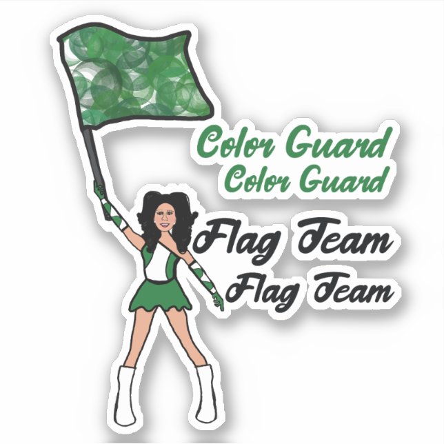 Stickers garde-couleur (vert) (Devant)