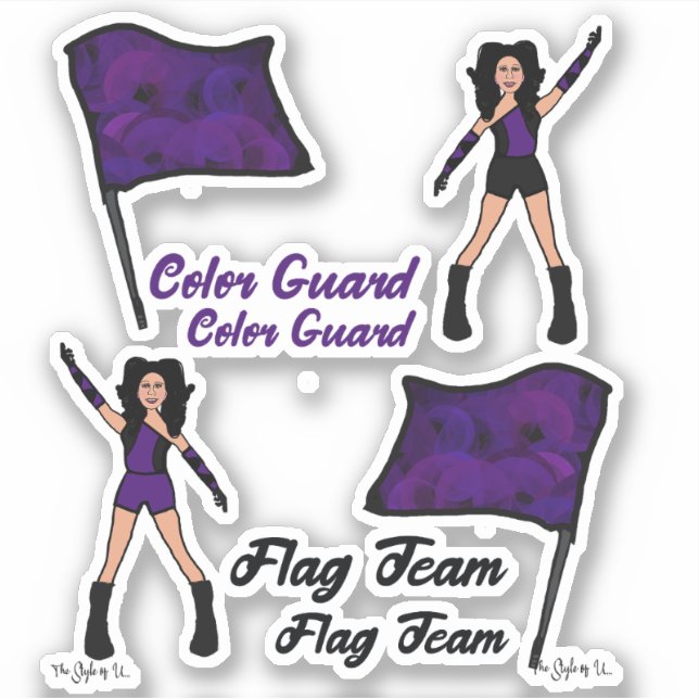 Stickers garde-couleur (Violet 2) (Devant)