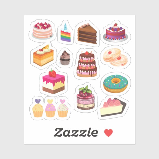 Stickers gâteaux (Feuille)