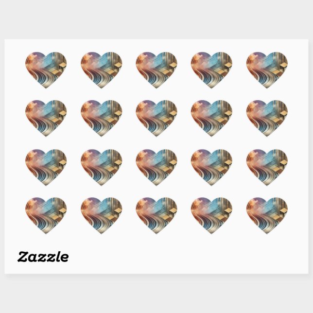Stickers géométriques Abstraits (Feuille)