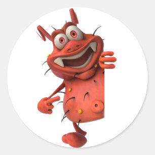 Stickers Germ Cartoon