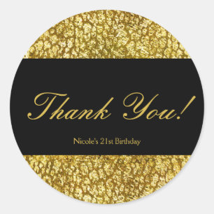 Stickers Glam Gold Empreinte de léopard Chic Party