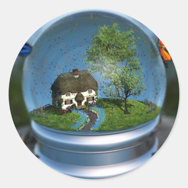 Stickers Globe Papillon (Devant)