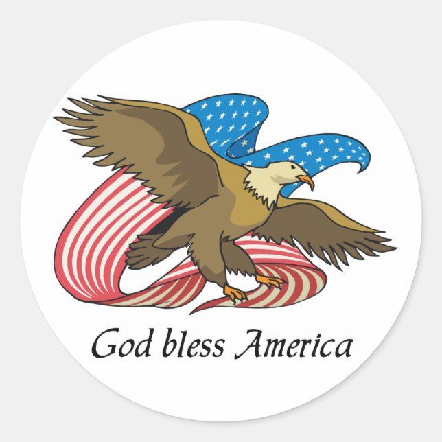 stickers God Bless America (Devant)
