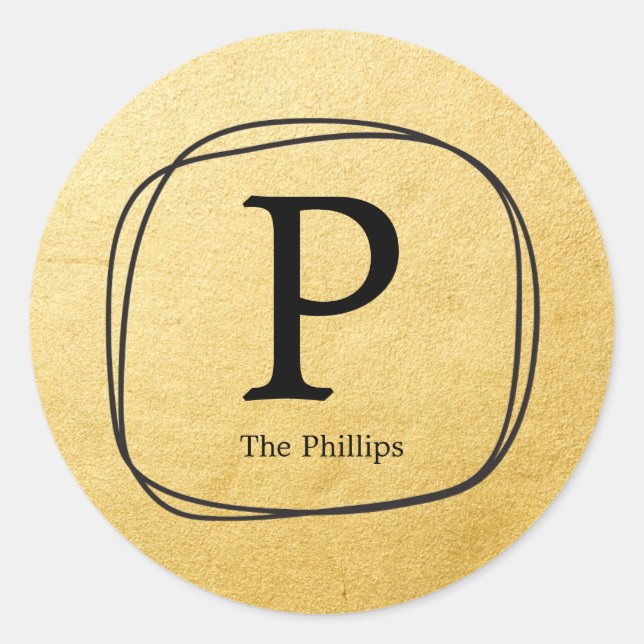 Stickers Gold Foil & Black Hand Drake Frame Favori (Devant)