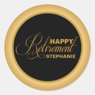 Stickers Gold Retirement Party