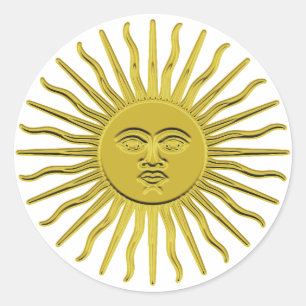 Stickers Golden Sunburst