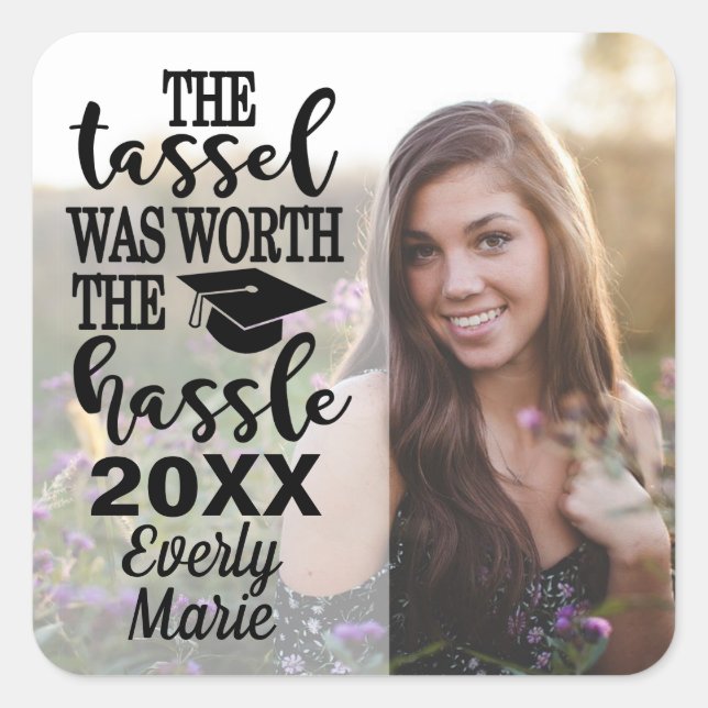 Stickers Graduation avec photo (Devant)