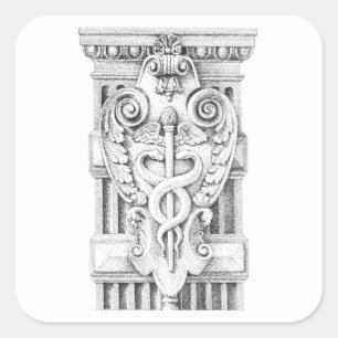 Stickers grand Carré CADUCEUS