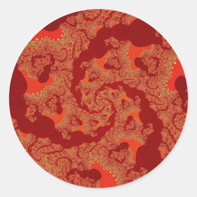 Stickers grand rond Red Orange personnalisés (Devant)