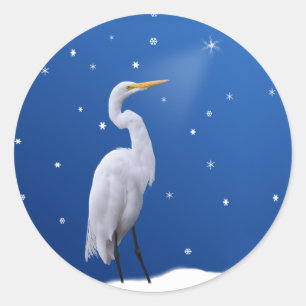 Stickers Great Egret Holiday