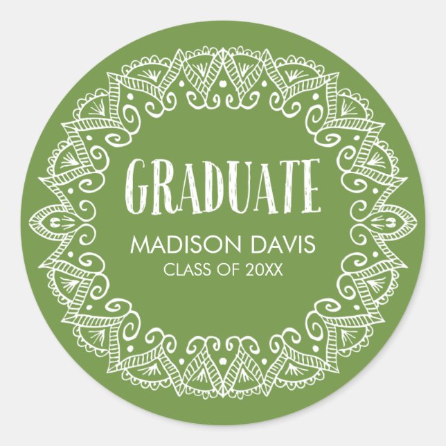 Stickers Green Gypsy Graduation (Devant)