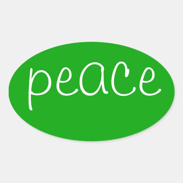 stickers Green Oval Peace (Devant)