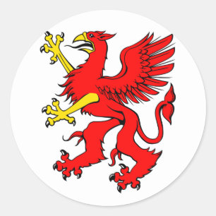 Stickers Griffin Rouge
