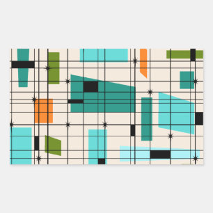 Stickers Grille rétro et Starburst