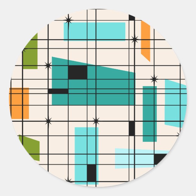 Stickers Grille rétro et Starburst (Devant)