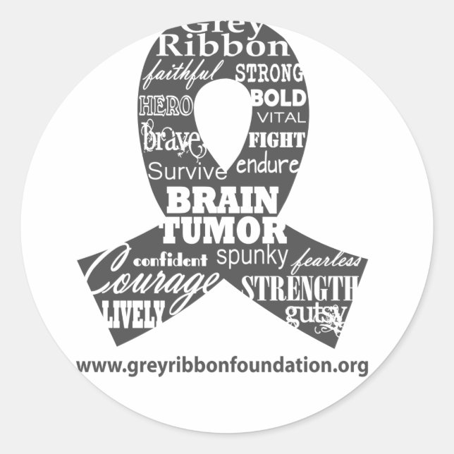 Stickers Gris Ribbon Foundation (Devant)