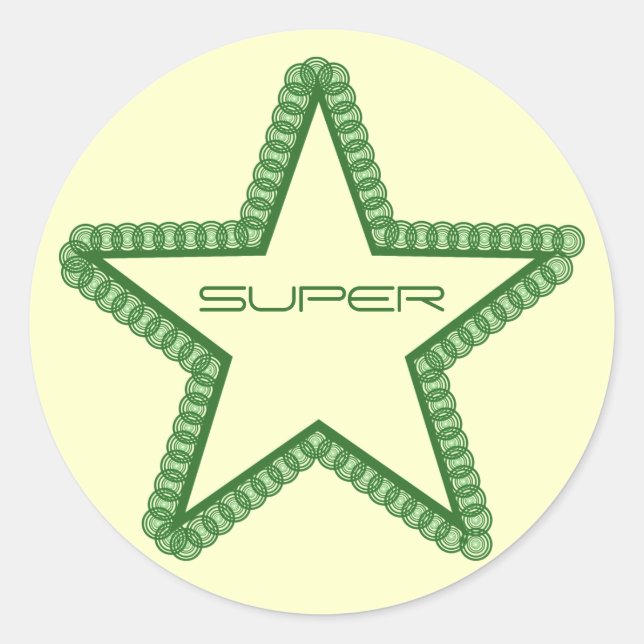 Stickers Grunge Superstar, Green Forest (Devant)