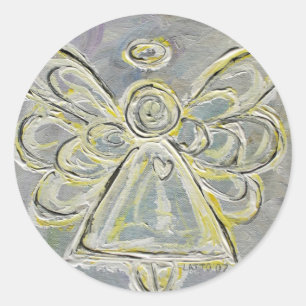 Stickers Guardian blanc et argent Angel personnali