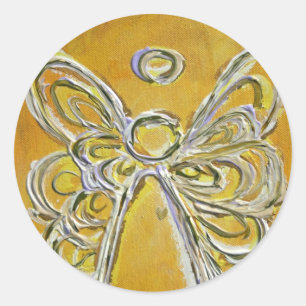 Stickers Guardian Yellow Angel Art Personnalisé