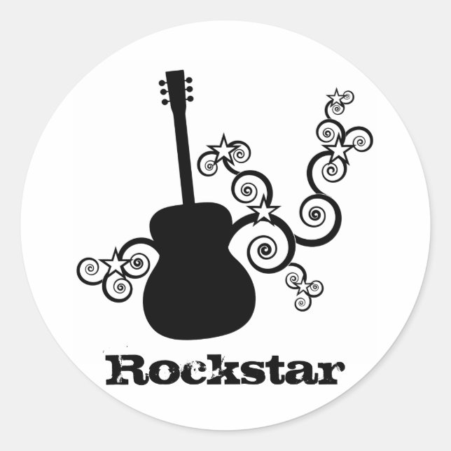 Stickers Guitare Rockstar (Devant)