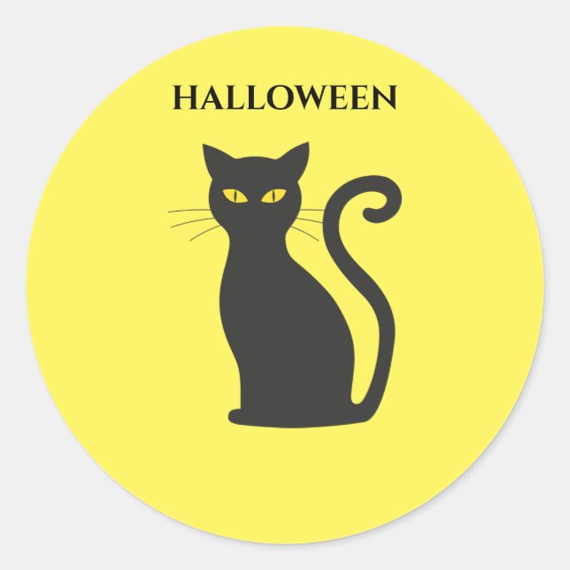 stickers HALLOWEEN chat noir. (Devant)