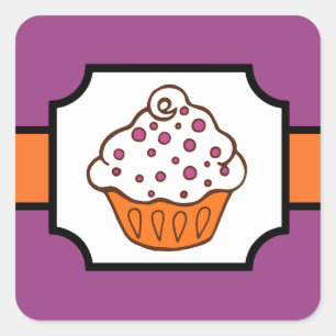 Stickers Halloween Cupcake