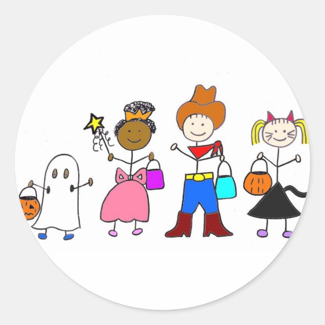 Stickers Halloween de Trick ou de Traitements (Devant)