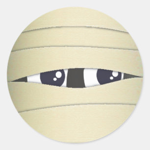 Stickers Halloween éffrayant mignon tête maman