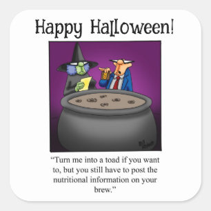 Stickers Halloween Humour sorcière drôle