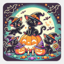 stickers Halloween Kitten