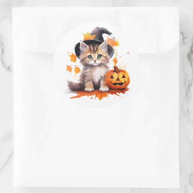 Stickers Halloween Kitten (Sac)
