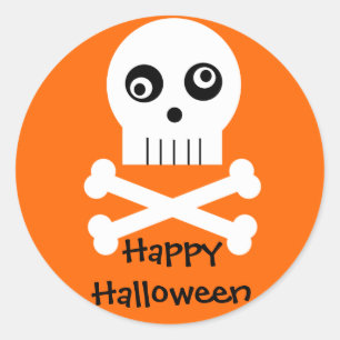 Stickers Halloween Kooky Googley Eyed Skull