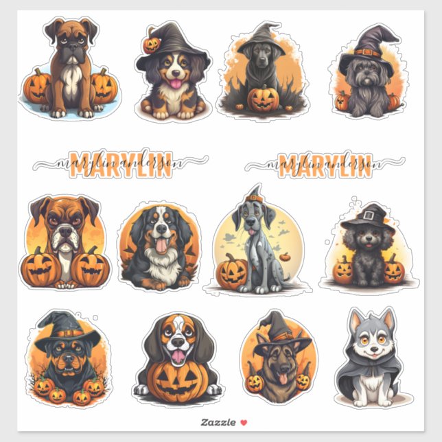 STICKERS HALLOWEEN PERSONNALISÉS POUR LES PARENTS  (Feuille)