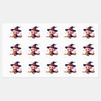 Stickers Halloween Sorcière Kawaii – Cute Witch on