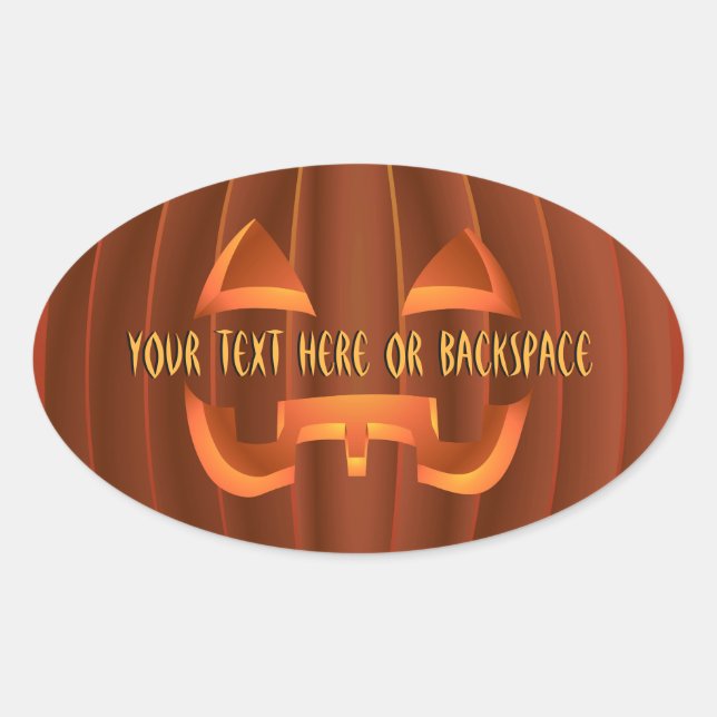 Stickers Halloween Stickers Citrouille personnalis (Devant)