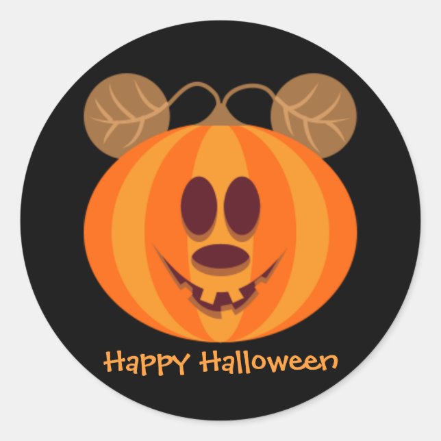 Stickers Halloween Teddy Bear Citrouille (Devant)