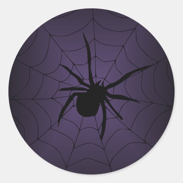 Stickers Halloween Web Purple Spider (Devant)