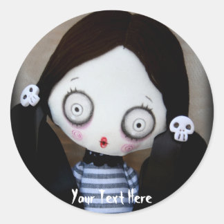 Stickers Halloween Zombie Poupée déplaisante