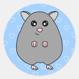 Stickers Hamster Gris Carton