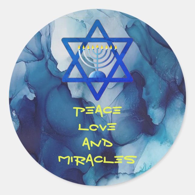 Stickers HANOUKKA de vacances MIRACLES ET AIMER LA (Devant)
