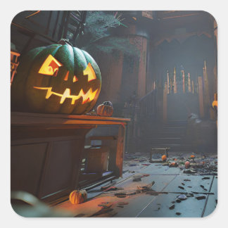 Stickers Haunted Sous-Citrouille Halloween