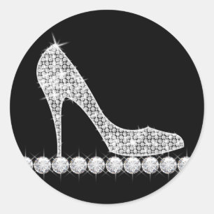 Stickers haute chaussure diamant élégant