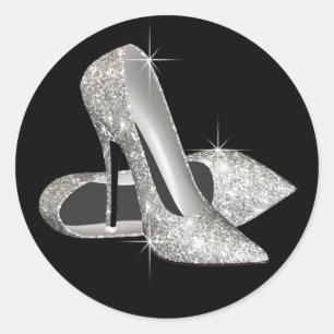 Stickers haute chaussure noir et blanc